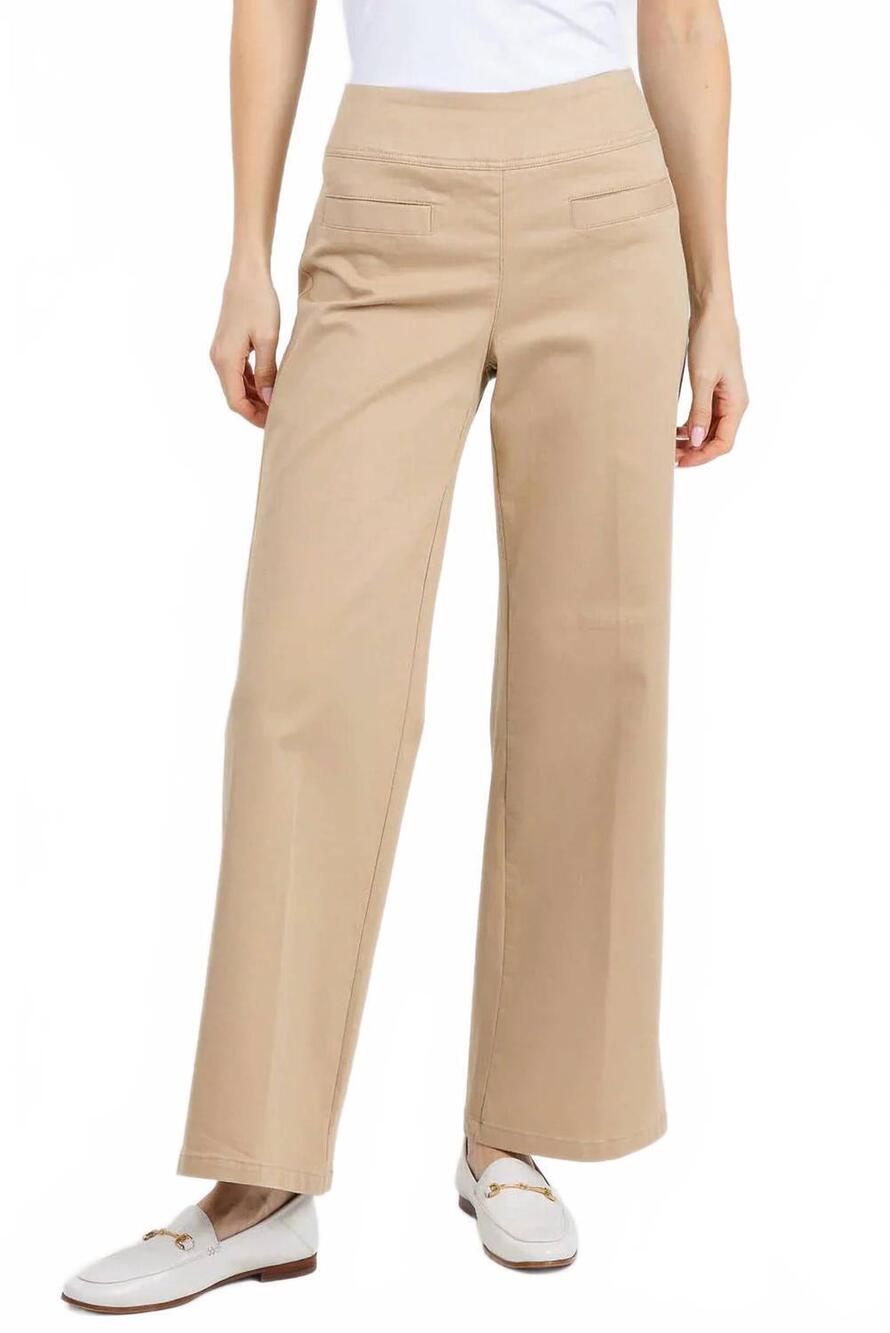 NEW ELLIOTT LAUREN modern twill pull on wide leg pant in camel